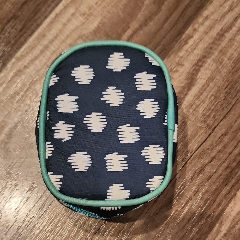 Kids Navy and Teal Patterned Pouch